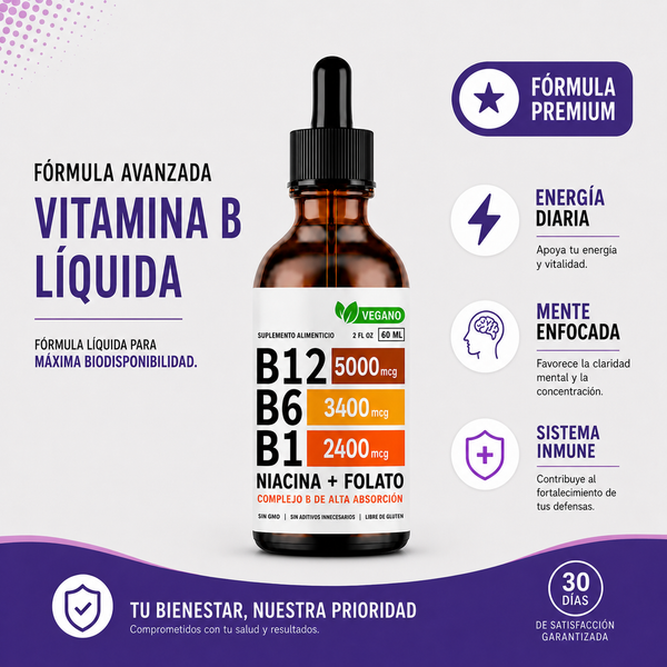 5-en-1 Complejo de Vitamina B – Soporte Diario de Energía y Bienestar