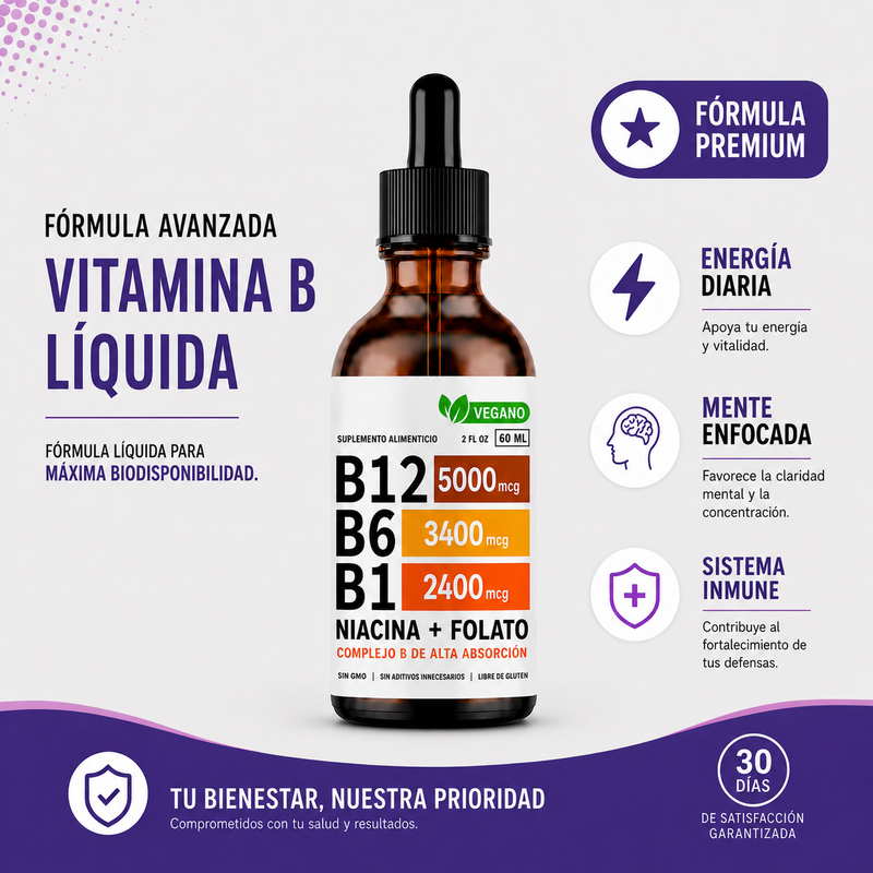 5-en-1 Complejo de Vitamina B – Soporte Diario de Energía y Bienestar